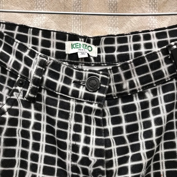 Kenzo size 36 black & white pants - Picture 3 of 4